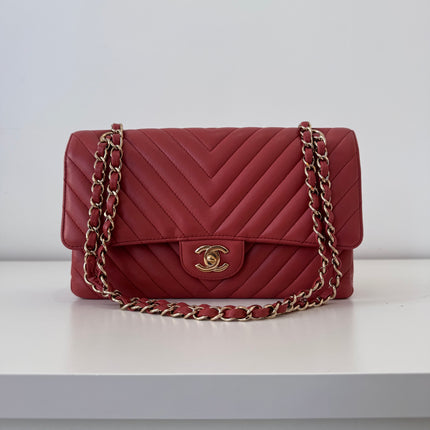 Sac Chanel Timeless 25 cm Chevrons Blush