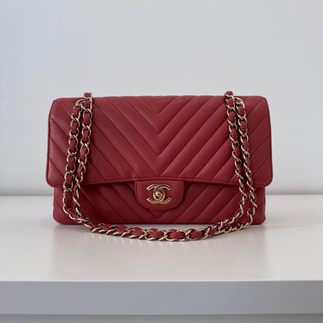 Sac Chanel Timeless 25 cm Chevrons Blush