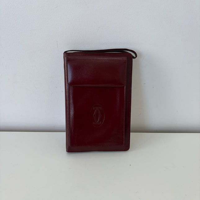 Pochette Cartier à Dragonne bordeaux