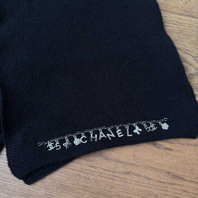 Écharpe Chanel Cachemire Noire