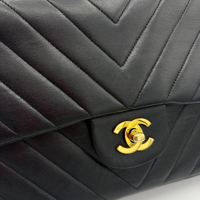 Sac Chanel Timeless chevrons noir