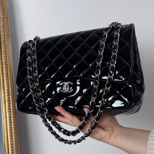 SAC CHANEL Jumbo TIMELESS VERNIS NOIR