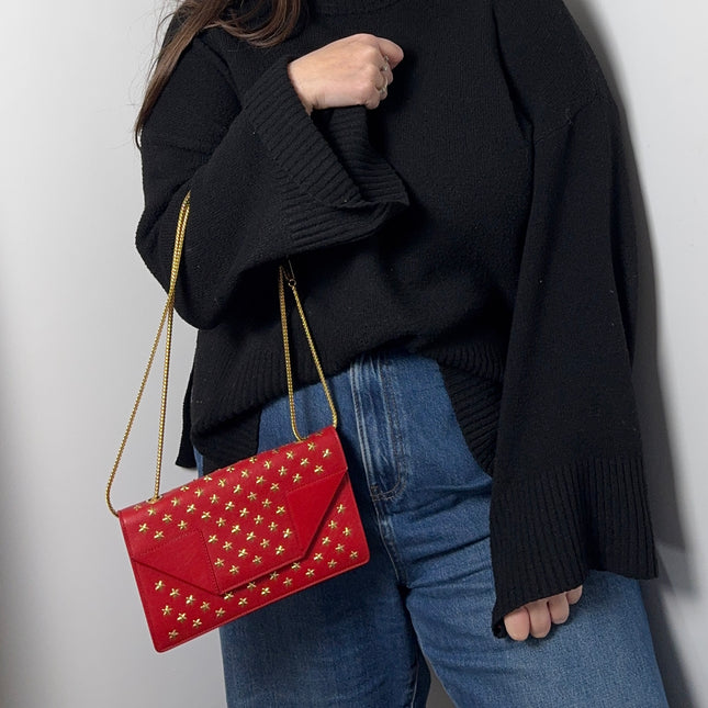 Sac Betty Chain Saint Laurent Rouge Étoiles