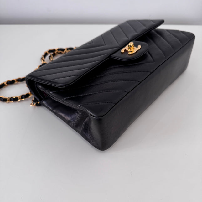 Sac Chanel Timeless 25 cm Chevrons Noir