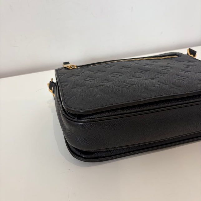 Sac Pochette Louis Vuitton Métis Cuir Empreinte Noir