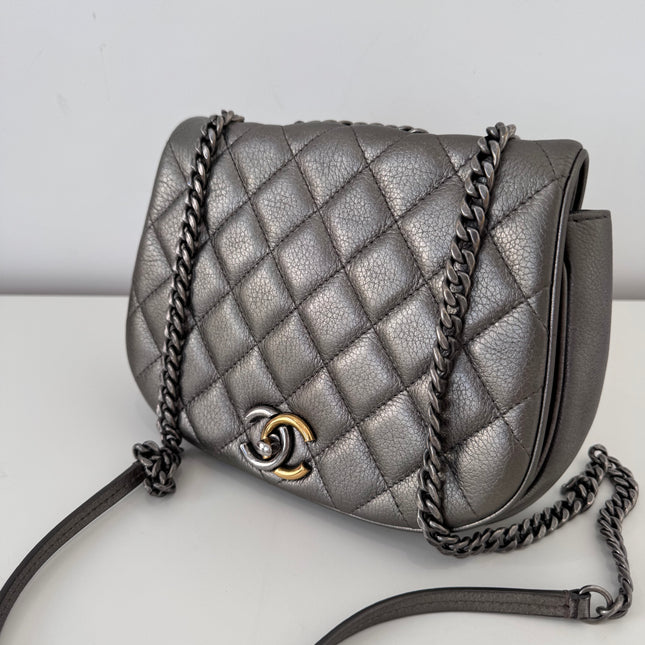 Sac Chanel Demie lune argent