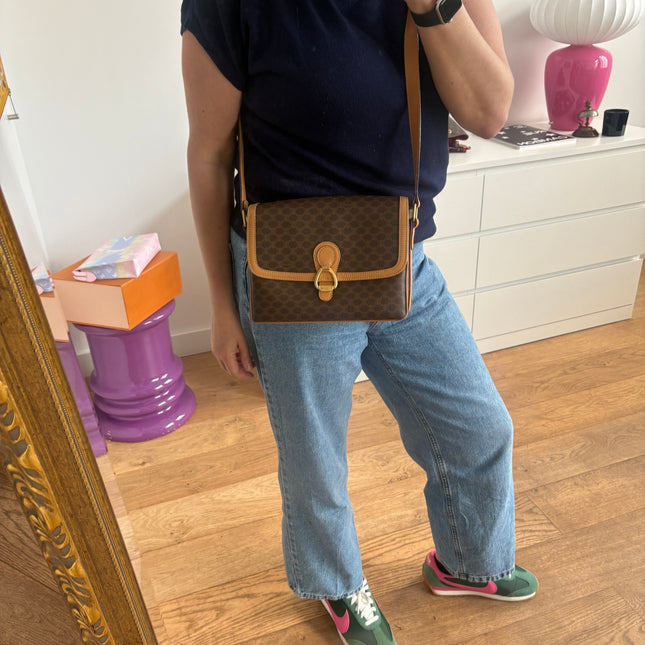 Sac Céline bandoulière toile Macadam