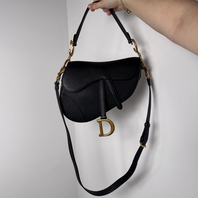 Sac Saddle Dior Moyen Noir Bandoulière