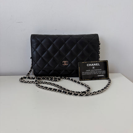 Sac Chanel Wallet on Chain classique Noir Cuir d’agneau
