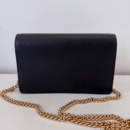 Sac Gucci Wallet on chain GG Marmont noir