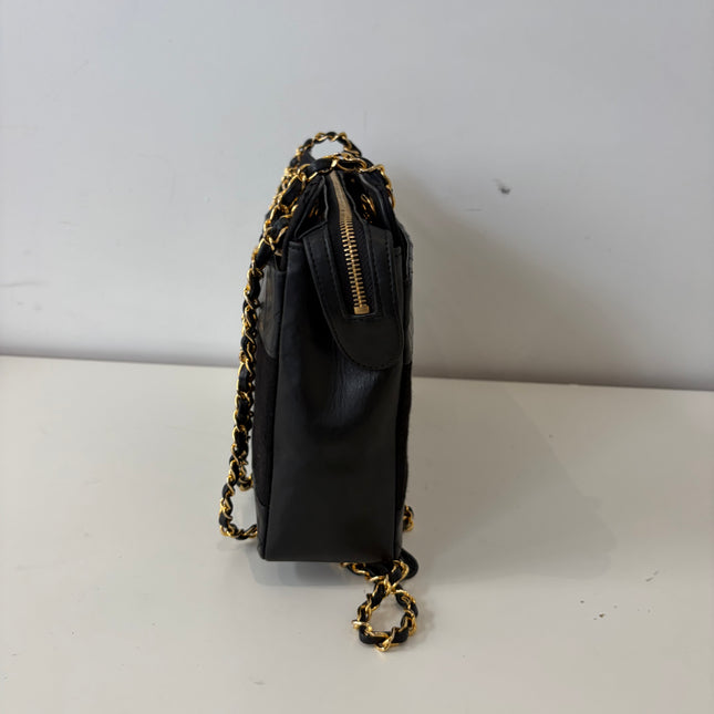 Sac Chanel Cabas Cuir & Tissu vintage