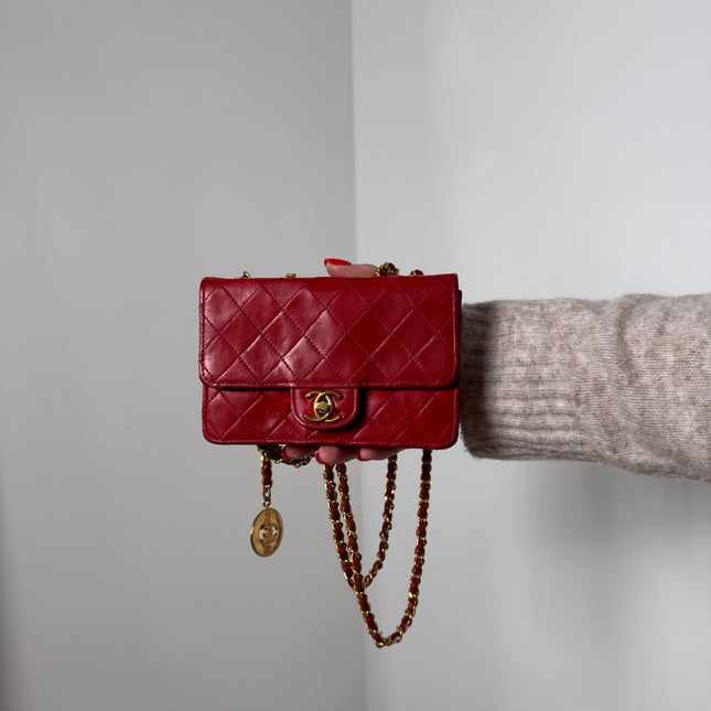 Sac Chanel Mini Timeless Vintage Rouge