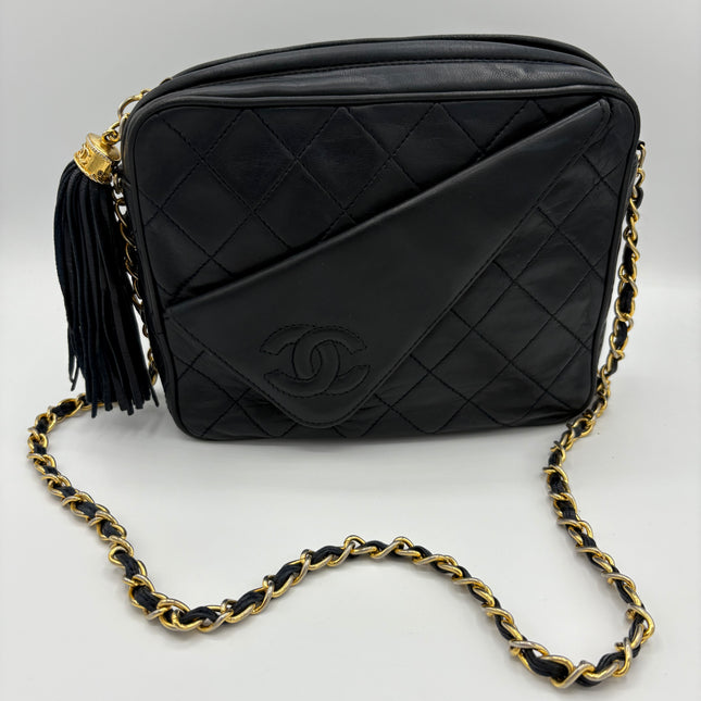 Caméra Chanel vintage bleu nuit