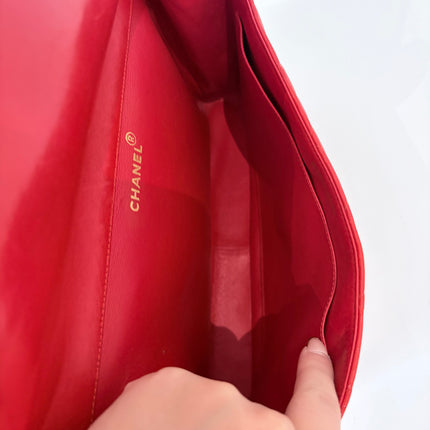 Sac Chanel Maxi timeless Double vintage Rouge