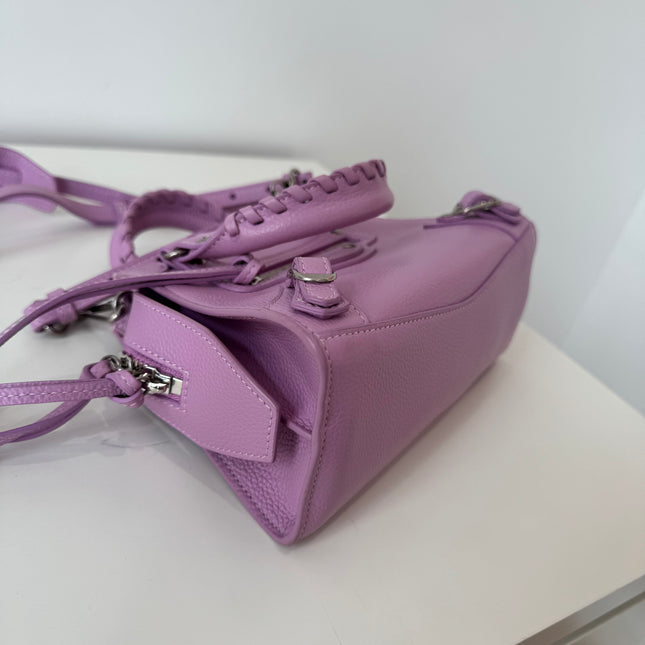 Sac Balenciaga mini neo City lilas