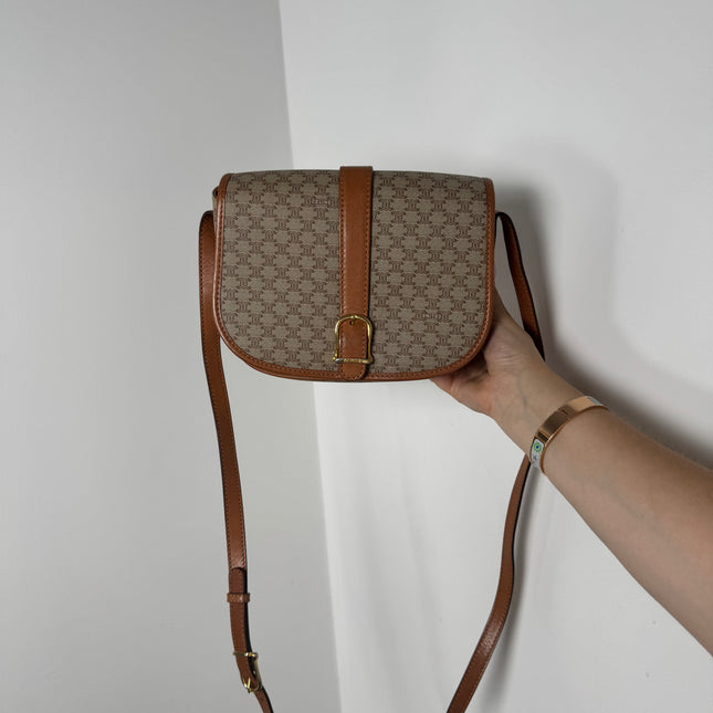 Sac Celine Beige Macadam bandoulière