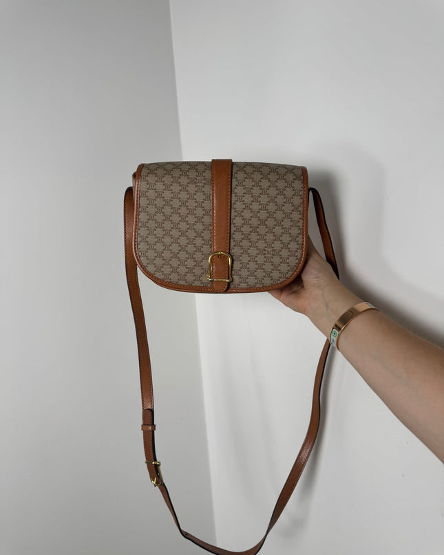 Sac Celine Beige Macadam bandoulière
