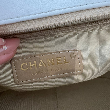 Sac Chanel caméra blanc cassé