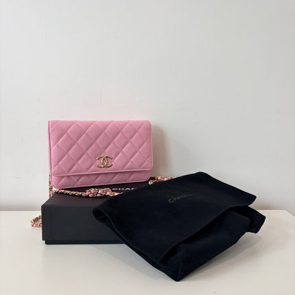 Sac Chanel Wallet on chain Rose bonbon