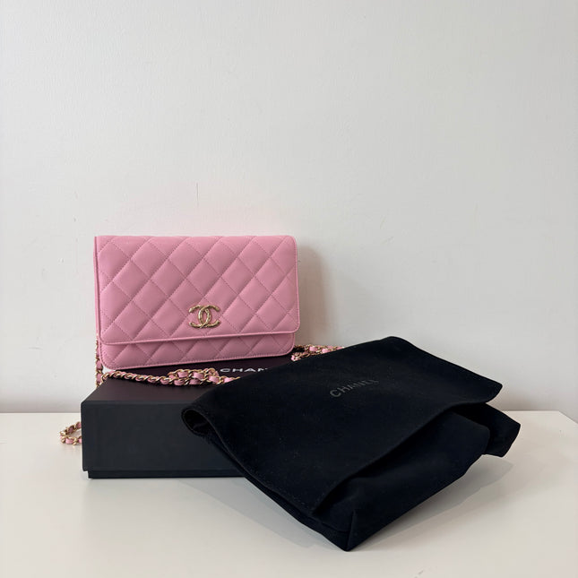 Sac Chanel Wallet on chain Rose bonbon