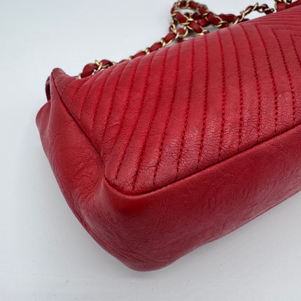 Sac chevrons Chanel Rouge