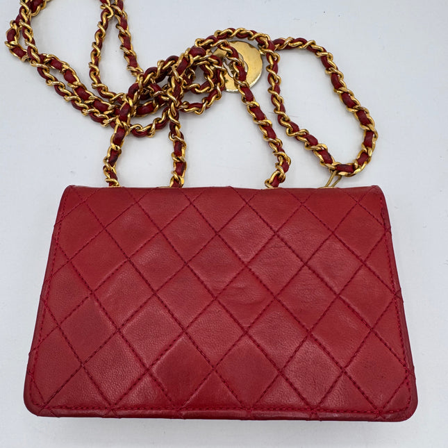 Sac Chanel Mini Timeless Vintage Rouge