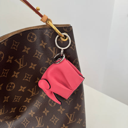 Porte-clés Loewe Éléphant cuir rose