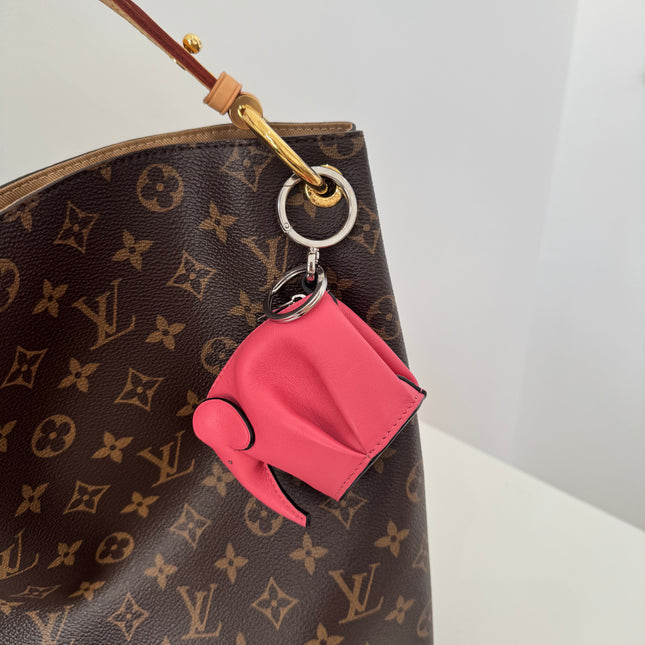 Porte-clés Loewe Éléphant cuir rose