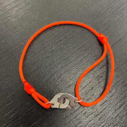 Bracelet Menottes Dinh Van Tissu Orange fluo
