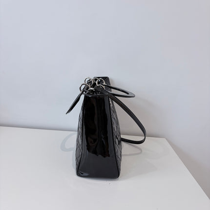 Sac Dior Lady Dior Large Noir Vernis