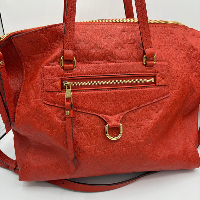 Sac Louis Vuitton Lumineuse cuir empreinte rouge