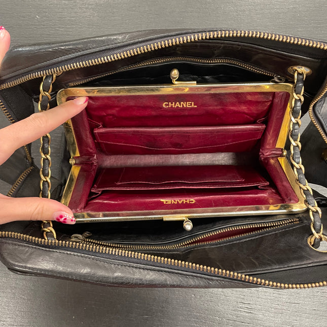 Sac Caméra vintage Chanel Noir