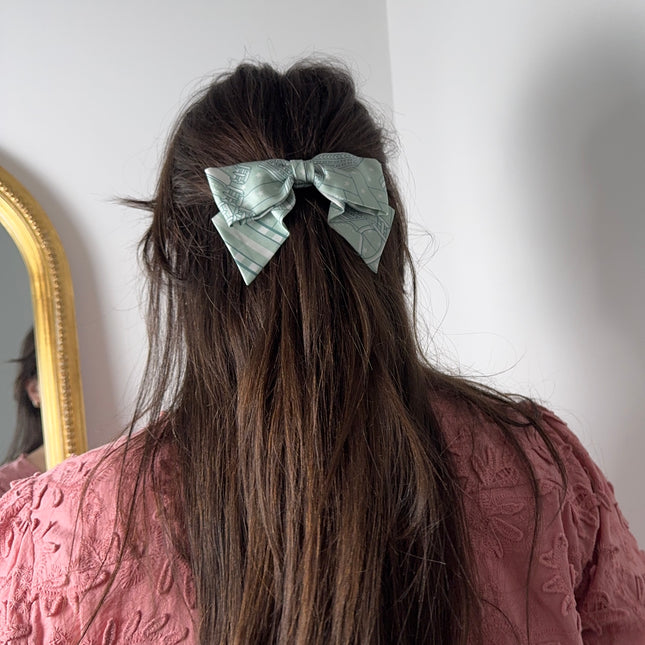 Barrette Hermès Grenelle en soie