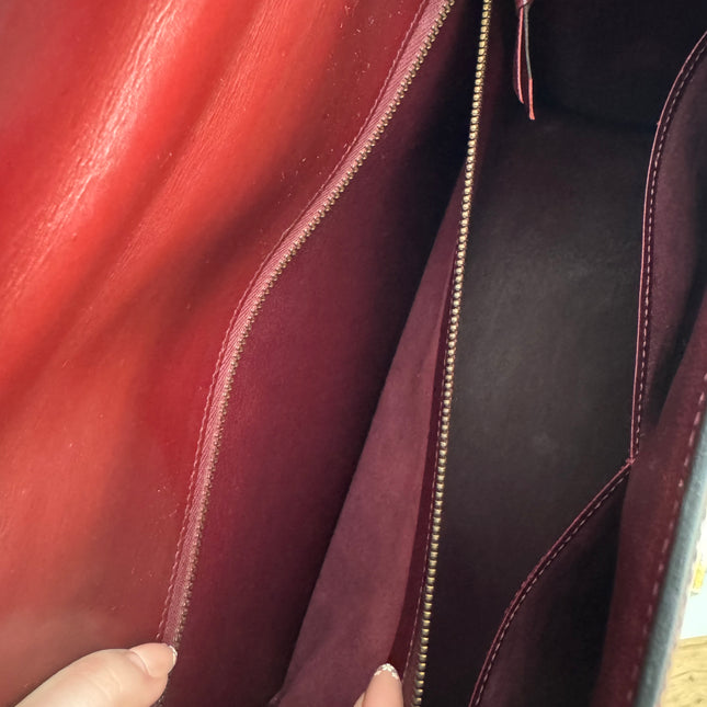 Sac Hermès Kelly 32 box Bordeaux