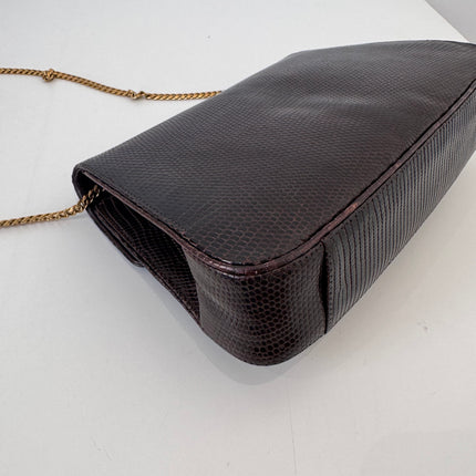 Sac Dior Vintage lézard marron