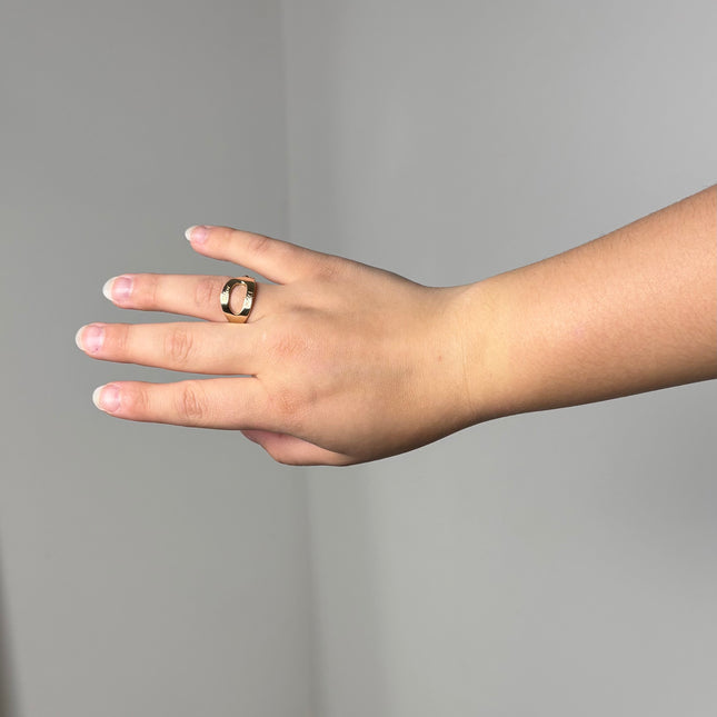 Bague Dior T55 métal doré