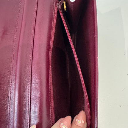 Sac Chanel Épaule Vintage Bordeaux