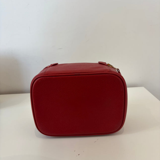Vanity Chanel Cuir caviar rouge