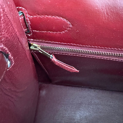 Sac Hermès Kelly 32 box Bordeaux