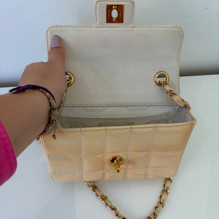 Sac Chanel Mini East West Chocolate Bar Beige