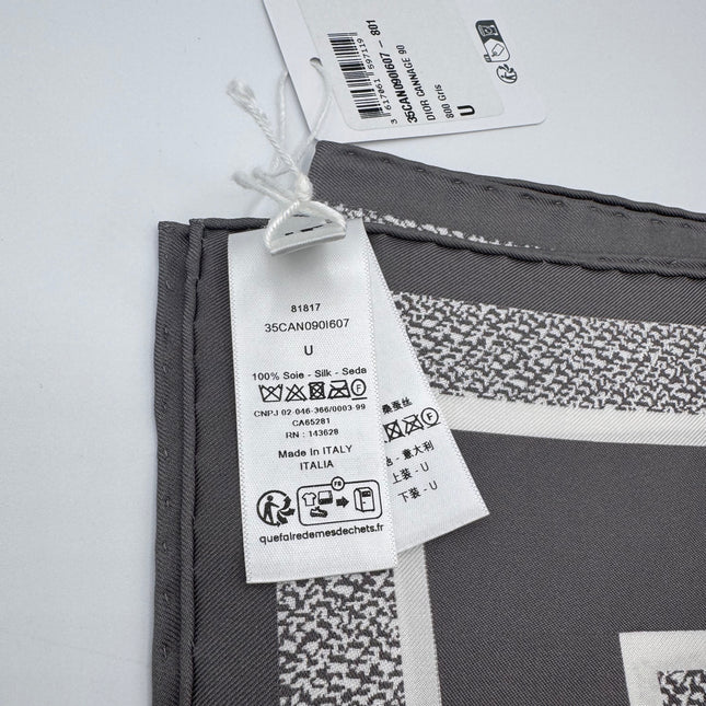 Carré Dior oblique Gris 90cm