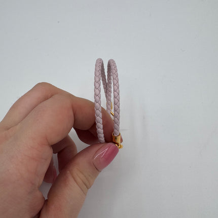 Bracelet Hermès Roulis Double Tour Mauve Pâle T2