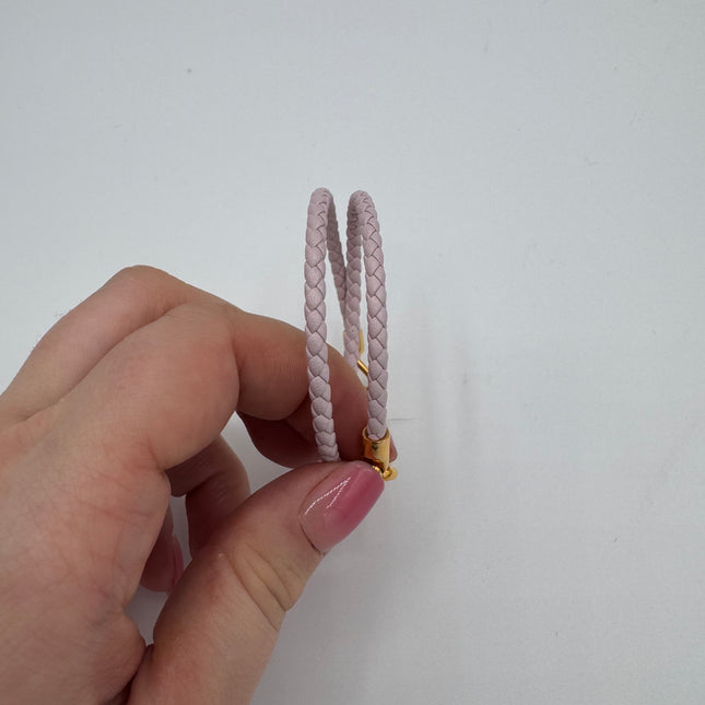 Bracelet Hermès Roulis Double Tour Mauve Pâle T2