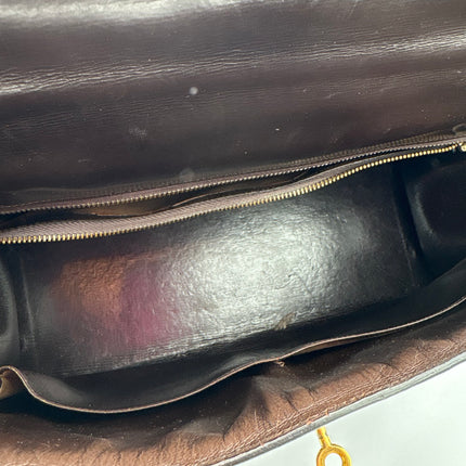 Sac Hermès Kelly 32 vintage marron