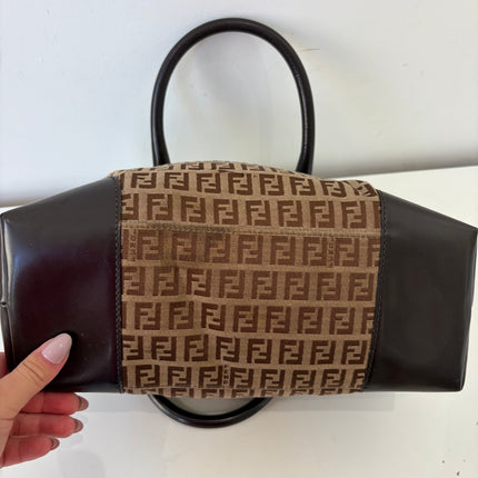 Sac Fendi Zucchino Toile Marron