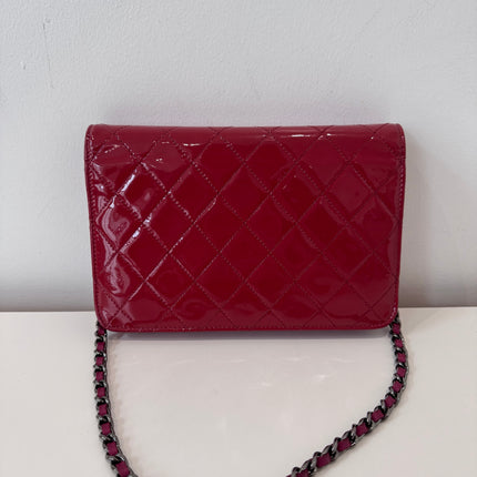 Sac Chanel Wallet on chain framboise