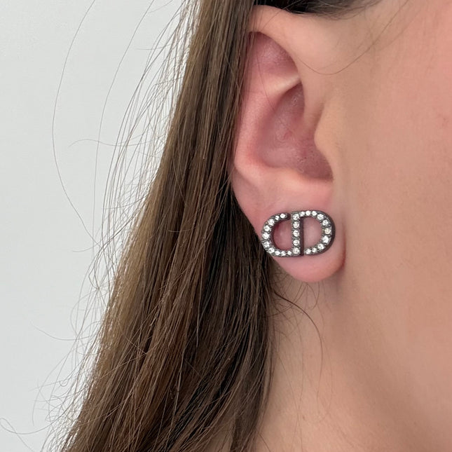 Boucles d’oreilles Dior 30 Montaigne Argenté/Strass