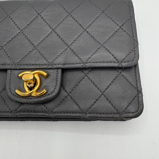 Sac Chanel Timeless mini vintage gris souris