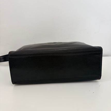 Sac Cabas Chanel CC dark brown épaule