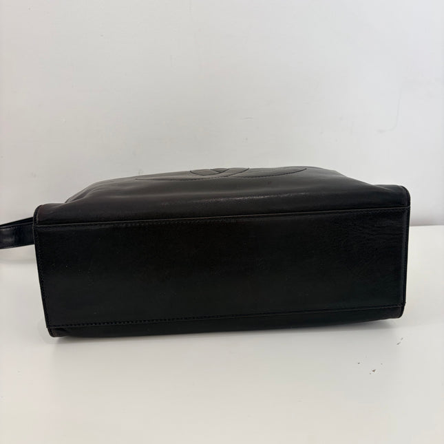 Sac Cabas Chanel CC dark brown épaule